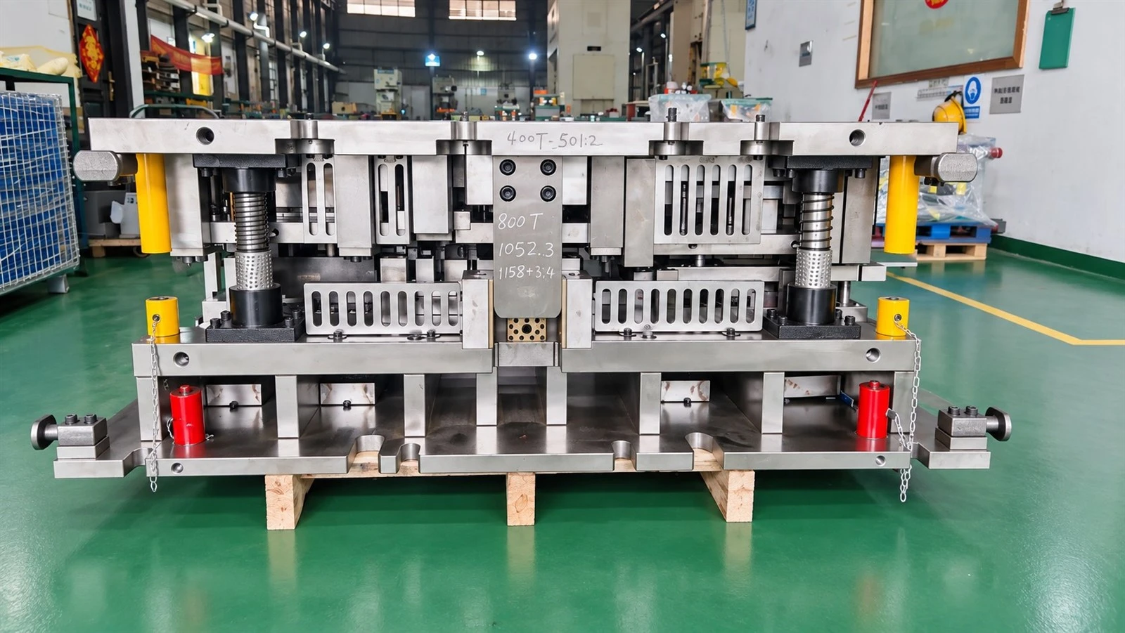Stamping Die Closed View Closed Stamping Die for rear subframe mudguard bracket progressive production